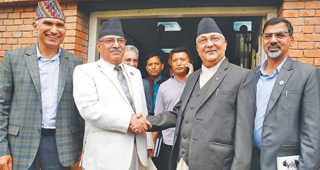 एमाले-माओवादीको एकता पछि पार्टीको नयाँ नाम ‘नेपाल कम्युनिष्ट पार्टी’, सचिवालय ९ सदस्यी हुने