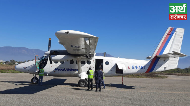 उड्न ठिक्क परेको नेपाल एयरलाइन्सको जहाजमा समस्या ! 