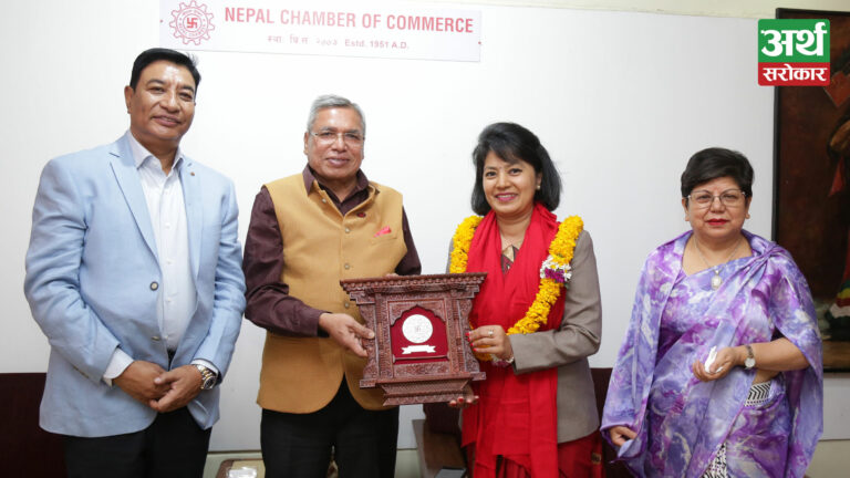 नेपाल महिला चेम्बरद्धारा संस्थापक अध्यक्ष शाक्यलाई सम्मान