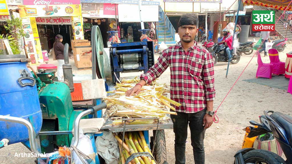 उखुको जुस बेचेर मासिक ४० हजार आम्दानी गर्दै पञ्चलाल