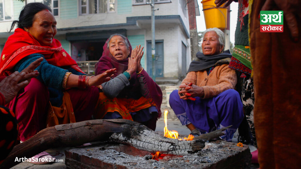 जाडो कटाउन आगोको साहारा… (तस्विरहरु)