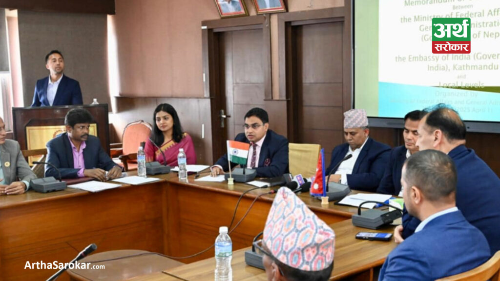 भारत सरकारको सहयोगमा निर्माण हुने १० परियोजनाको समझदारी पत्रमा हस्ताक्षर